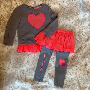 Cat & Jack love themed crewneck sweatshirt and matching leggings set